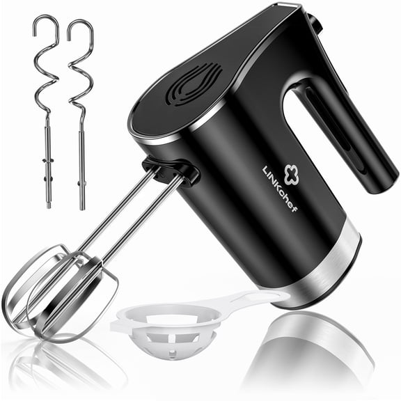 LINKChef Hand Mixer, powerful  Electric Handheld Mixer, 5 Speed Electric Mixers for Kitchen (Black)