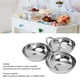 thumbnail image 4 of Plato Para Refrigerios De Acero Inoxidable 3 En 1, Duradero, Fácil De Limpiar, Plato De Frutas Seguro Para Dulces De Nueces, Adecuado Para El Hogar, Cocina, Fiesta, Camping Al, 4 of 7