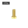 thumbnail image 3 of Unique Bargains Brass Hex Bolts, 3/8-16x7/8' 2 Pack Fully Thread Grade 4.8 Machine Screws, 3 of 4