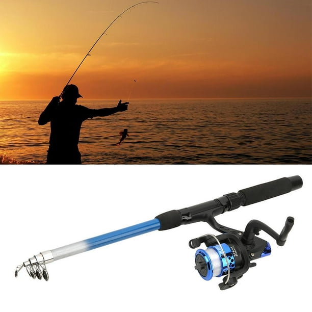 Khall Fishing Rod with Reel,1.8M Portable Ultralight Nylon Beginner Telescopic  Fishing Rod with Reel with Accessories Kit,Fishing Rod 