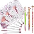 thumbnail image 3 of DIY Liquid Quicksand Glitter Makeup Brushes with Crystal Pouch Resin Art Craft Set 7-count, 3 of 8