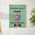 thumbnail image 2 of Kinda Busy Being Kindergarten Teacher and American Shorthair Mom Vertical Matte Canvas Poster Cat Lover Kitten Owner Gifts Wall Art Home Decor - 02005, 2 of 5
