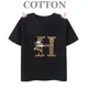 thumbnail image 3 of Camiseta de algodón con el alfabeto H-N de Disney Mickey, moda de verano, informal, para niños y niños, camisetas de manga corta con cuello redondo, 3 of 5