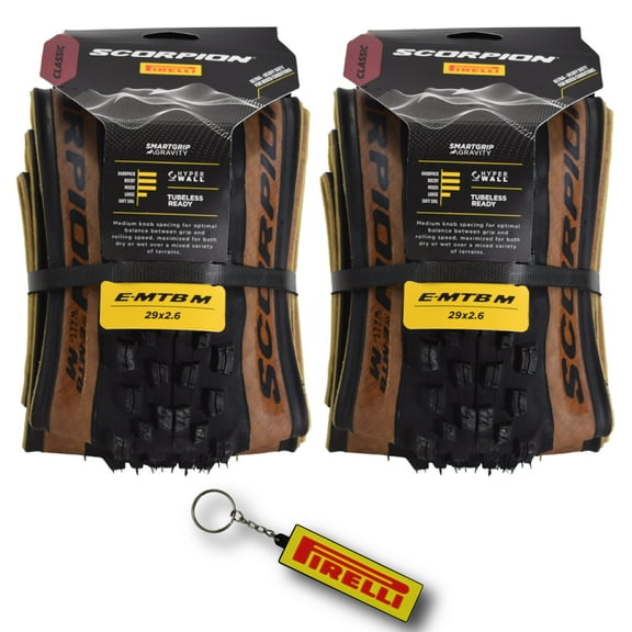 Pirelli Scorpion E-MTB M 29 x 2.6 Tubeless Ready Mountain Bicycle Tires (2 Pack)