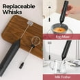 thumbnail image 6 of Electric Milk Frother Wand, Fast Rechargeable Coffee Mixer with 2 Heads 3 Speeds, Handheld Drink Stirrer, Whisk Foam Maker for Lattes, Cappuccino, Matcha, Hot Chocolate (Black), 6 of 18