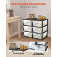 thumbnail image 2 of 2 Pack Plastic Storage Drawers 6 Drawer Organizer Clear Bins for Office Craft Room Classroom Home Closet Dresser, 2 of 6