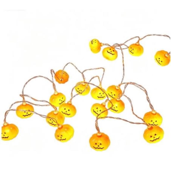 9.8FT Halloween Pumpkin Shaped String Lights, Warm Glow LED for Indoor Decor