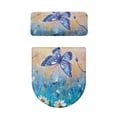 thumbnail image 2 of HELLHERO Butterfly Fashion for Indoor Home, Elastic Edge Polyester Fabric Toilet Seat Lid Cover Set, Elastic Bottom, Fits All Toilet Shapes, 2-Piece, 2 of 8