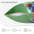 thumbnail image 5 of Fotbe Red-Eyed Tree Frog-1 Pattern Velvet Decorative Throw Pillow Covers with Elegant Piping, Soft Plush Cushion Cover for Sofa, Bed, Car, Office-20"x20", 5 of 8
