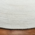 thumbnail image 3 of SAFAVIEH Braided Ronan Solid Reversible Area Rug, Ivory, 6' x 9' Oval, 3 of 10