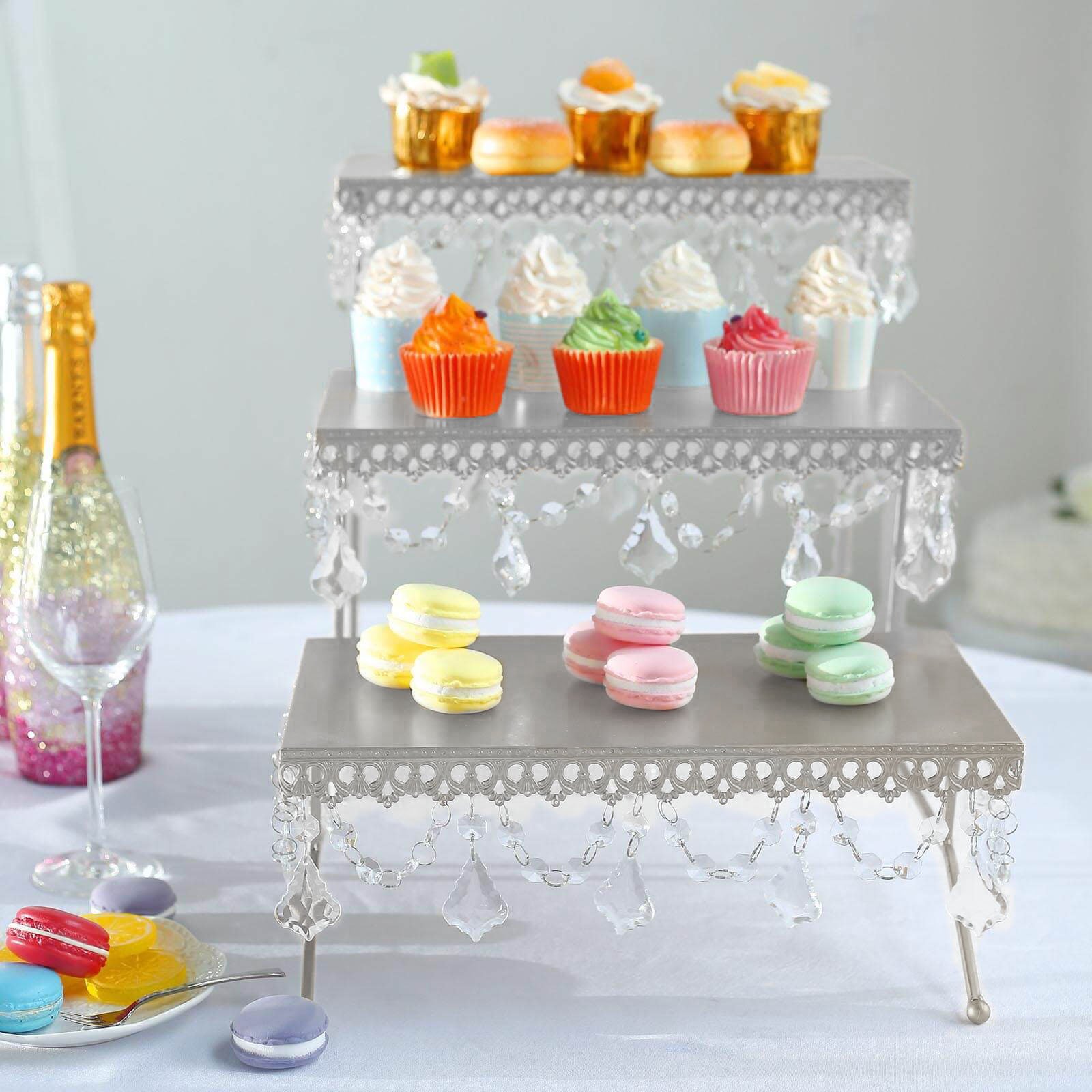 Efavormart 15" Tall 3 Tiered Serving Stand Cupcake Dessert Stand With