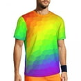 thumbnail image 2 of T Shirt For Men Ombre Print Running Rainbow Gradient Fashion T-Shirts Men Aesthetic Tee Shirt Summer, 2 of 7