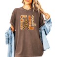 thumbnail image 3 of Fall Shirt for Women Leopard Floral Gingham Polka Dot Graphic Tee, Espresso Shirt, XL, 3 of 8