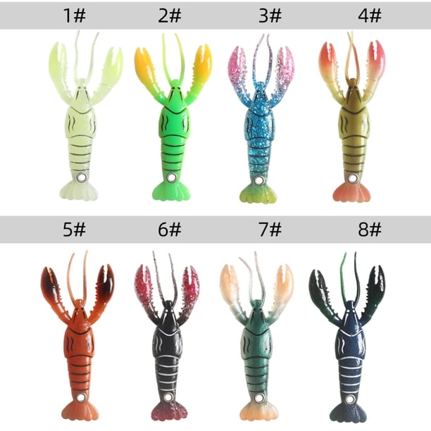 Set De 10 Leurres Souples Écrevisses – 5 Cm, 2,3 G, PVC, Mouvement Réaliste Pour Carnassiers En Eau Douce Et Salée