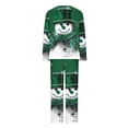thumbnail image 5 of asdoklhq Silk Pajamas for Women Set Ladies' Christmas Printed Casual Top Pants Pajama Set Green L, 5 of 6