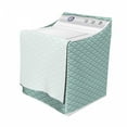 thumbnail image 3 of Teal Washer Cover, Traditional Japanese Chinese Seigaiha Pattern Abstract Scales Inspirations, Dust and Dirt Free Decorative Print, 29" x 28" x 40", Jade White, by Ambesonne, 3 of 3