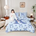 thumbnail image 4 of Castle Fairy Personalized Initial Letter K 2Pcs Bedding Comforter Set for Teens Boys Girls,Love Heart Print Twin Comforter Sets,Cartoon Bowknot Breathable Bedding Set,Microfiber Bedroom Decor, 4 of 8