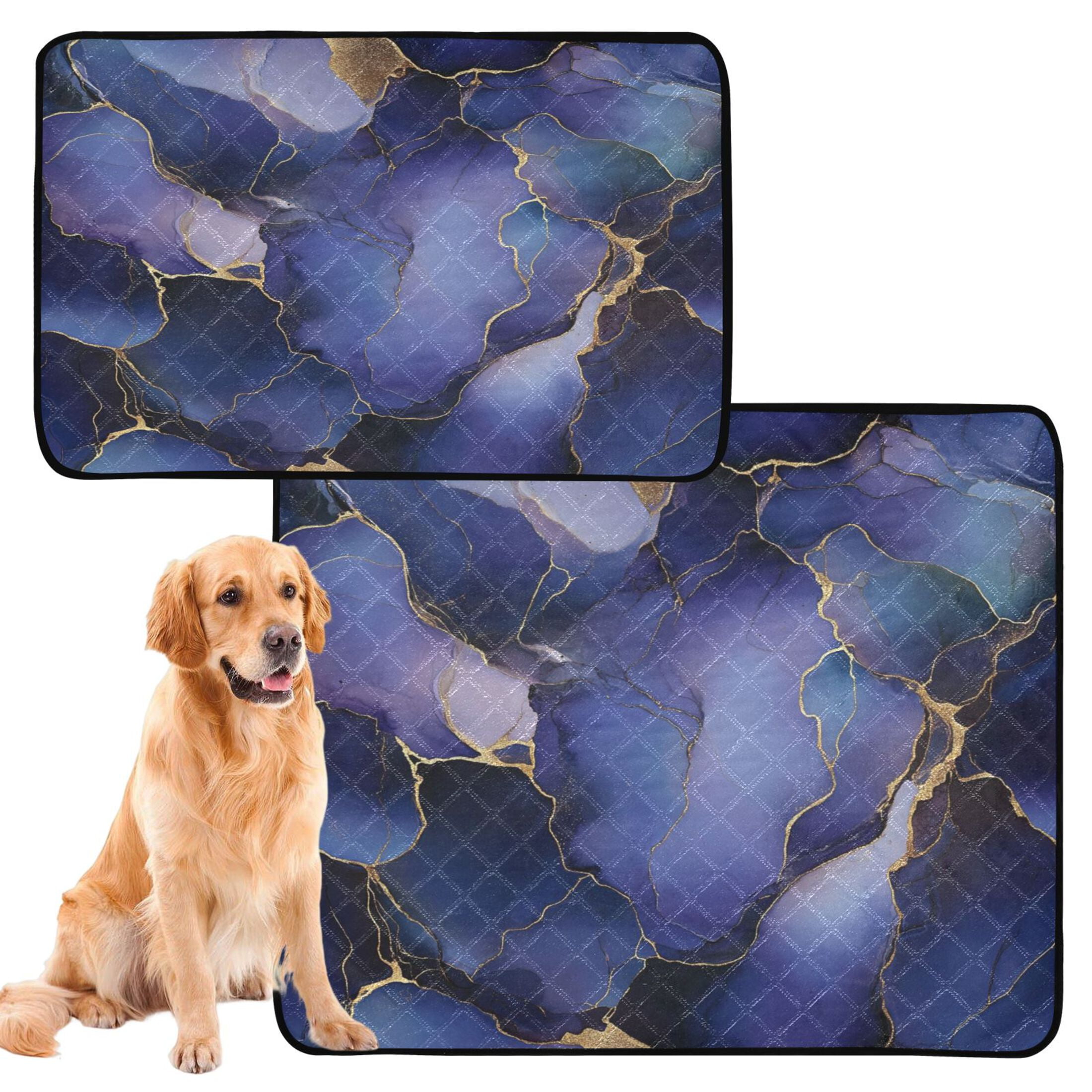 Qxltty Purple Gilt Pattern Cat litter Pads Pet Set of 3 Diaper Mats Center Anti-leakage Layer Absorbent Soft and Comfortable