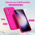 thumbnail image 3 of KOMI for Samsung Galaxy S23 FE Phone Case Liquid Silicone, Fluorescent Bright Solid Color, Cute Thin Slim Soft Rubber TPU Plain Smooth Gel Matte Protective Cover for Women Girl, Fuchsia Hot Pink, 3 of 7