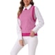thumbnail image 4 of Suéter sin mangas de cuello redondo de mujer INSPIRE CHIC, con estampado de pata de gallo, tejido, talla L, color rosa fuerte, 4 of 5