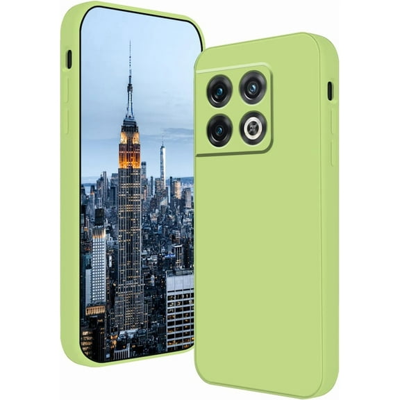 Compatible with OnePlus 10T Case Silicone Liquid Dark Green, Soft Smooth Touch for OnePlus 10T Phone Case Silicone Shockproof Thin Cover (Green)