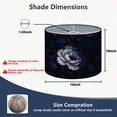thumbnail image 2 of Lamp Shades Set of 2 Easy Assembly Decorative Tranquil Interlace Peonies Leaves Petals Floral Arrangement Drum Lampshades for Table Lamps Floor Lamps Pendant Light 13"x13"x10" Replacement Lamp Shade, 2 of 8