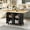 Black, variant on JassmiPkwy 62.8-inch Kitchen Island, Fold-Down Countertop, Mobile Kitchen Island with Storage Cabinets, Natural Wood Countertop, Black