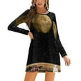 thumbnail image 1 of Harvest Moon Robe Évasée Col Carré Élégante Mode Féminine Imprimée Automne, 1 of 5