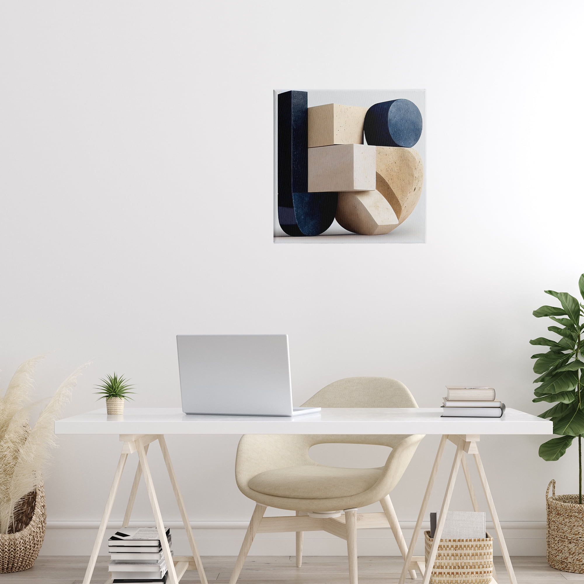 Shapes Of Things Geometric Contour Canvas Wall Art, design by Sasha