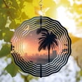 thumbnail image 3 of Metal Hanging Wind Spinners with Circular Design & Concentric Lines - Stunning Yard & Garden Wind Chimes for Serene Outdoor Decor, 3 of 6