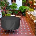 thumbnail image 2 of Cubierta De Muebles De Jardín 210d Cubierta De Muebles De Tela Oxford Cubierta De Mesa De Jardín Impermeable Lona Con Cuerda Y Cierre De Hebilla-redonda-185*110cm. Afortunado Sencillez, 2 of 3