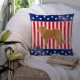 thumbnail image 3 of Carolines Treasures BB3325PW1414Patriotic Caucasian Shepherd Dog Fabric Decorative Pillow, 3 of 4
