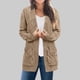 thumbnail image 1 of Cárdigan de moda para mujer, liso, suelto, de manga larga, blusa, cárdigan, abrigo de acrílico para mujer, 1 of 6