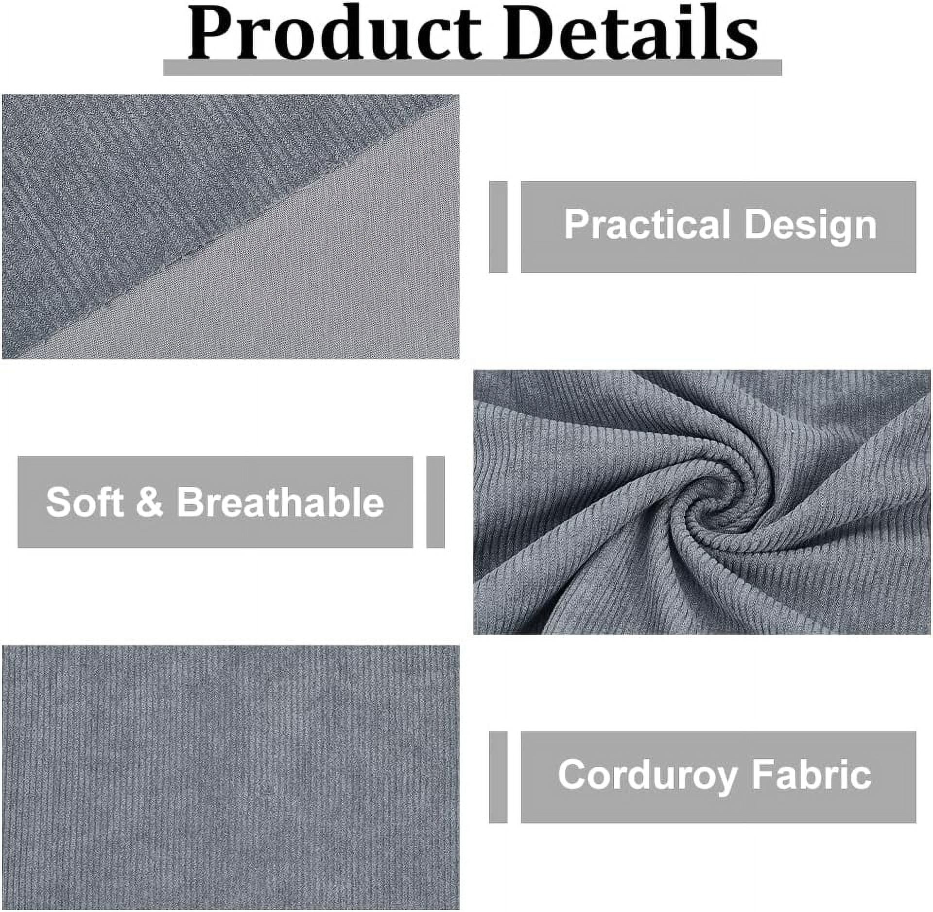 Dark Gray Corduroy Fabric 39x61 Inch DIY Sewing Crafts Materials Corduroy Upholstery Fabric for Sewing Coat Shirt Dress Pants Costume Sofa DIY