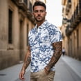 thumbnail image 3 of Jeiento Matching Golf Shirts for Couples Breathable Quick Dry Sleeveless V-Neck Golf Top for Women Bird Floral Short Sleeve Soft Golf Shirt for Men Activewear Set for Golf Tennis Hiking, 3 of 6