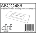 thumbnail image 6 of ALFI brand ABCO48R 48" Solid Concrete Rectangular Countertop Sink, 6 of 7