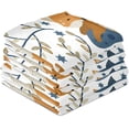 thumbnail image 5 of Autumn Forest Fox Kitchen Dish Towels Set of 6 Absorbent Hand Towels, Lint-Free 18"x28" Cute Branches Leaves Fast Drying Hanging Dishcloths for Cooking Baking Home Clean, 5 of 5