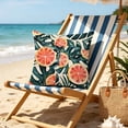 thumbnail image 6 of 17.7 Inch Summer Waterproof Outdoor Throw Pillow Cover, UV Fade Resistant Decorative Patio Seat Cushion Case, Weatherproof Pillowcase for Courtyard, Balcony, Garden, Porch & Home Furniture Decor, I, 6 of 7
