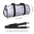 thumbnail image 2 of Balery Purple Butterfly Bolsa de Gimnasio para Mujeres y Hombres, Bolsa de Viaje Impermeable, Bolsa de Fin de Semana con Compartimento para Zapatos y Bolsillo Húmedo, 2 of 6