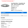 thumbnail image 2 of Front Brake Rotor - Compatible with 2002 - 2005 Ford Explorer 4-Door 2003 2004, 2 of 2