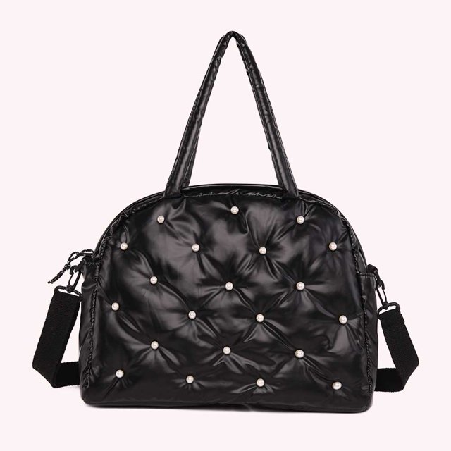 Bolso de concha Bolso Mujer Chic Sling Gran Capacidad Satchel Mujer Viaje (perla) Negro