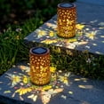 thumbnail image 3 of Qoosea Solar Lantern Outdoor Lantern Decor: Butterfly & Flower Painted Iron Solar Lantern with Warm Light Projection for Yard Garden Patio Outdoor Decorations, 3 of 9