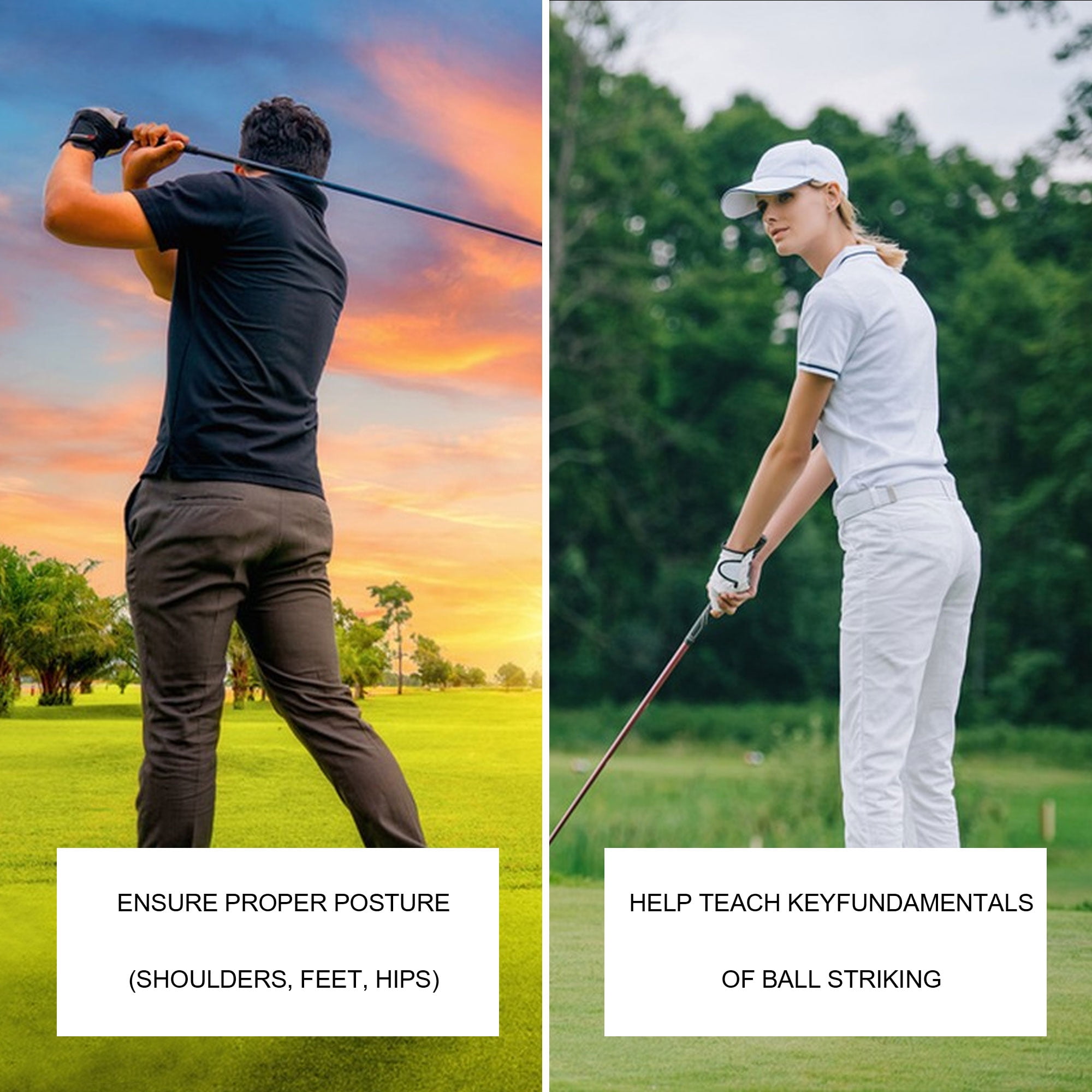 FlexWave Golf Swing Trainer – Posture Correction & Swing Path Guide, Tempo and Strength Training Aid, 4 Colors Available
