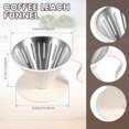 thumbnail image 2 of Stainless Steel Pour Over Coffee Filter Uniform Filtration Hand Brewed Coffee Filter Cup with Anti Scald Handle for Office Home-white-, 2 of 9