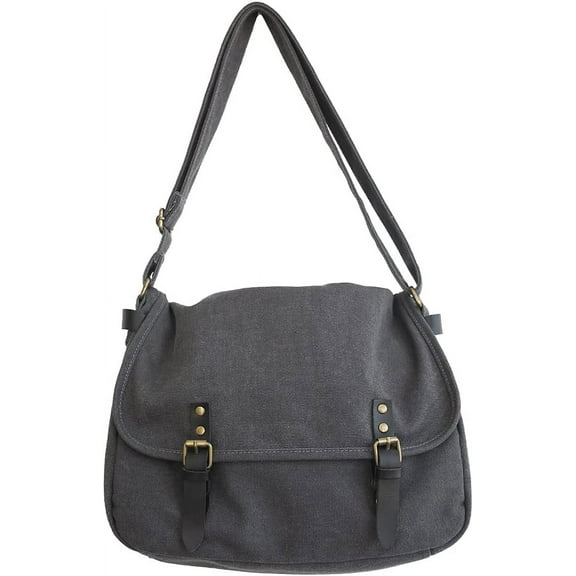 HMSHA Messenger Bag for Women Men Canvas Crossbody Bag with Pockets Vintage Hobo Bag Grunge Aesthetic Messenger Bag