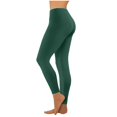 thumbnail image 2 of Elainilye Fashion Yoga Pants Women Casual Solid Span Ladies High Waist Yoga Pants Full Pants Athletic Leggings,Green, 2 of 9