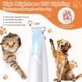 thumbnail image 5 of Dog Paw Trimmer with LED Light, 18mm Widen Blade, 35dB Low Noise, USB Rechargeable Pet Hair Clipper for Dogs Cats Paws Eyes Ears Face Rump, 5 of 6