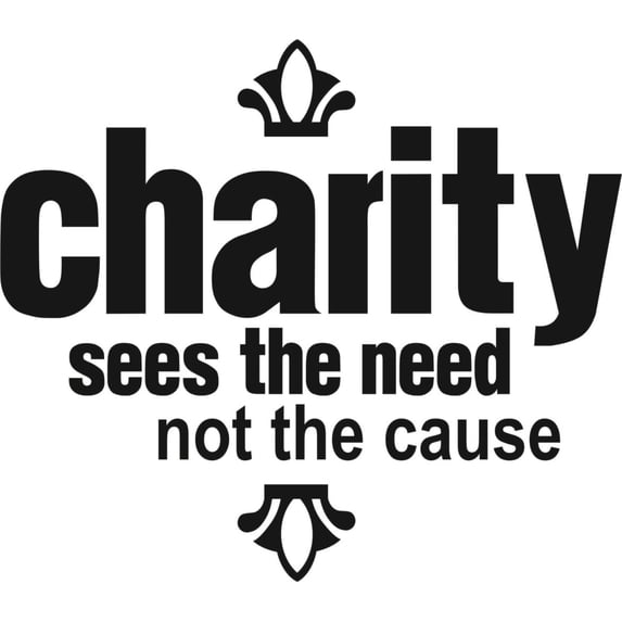 Do It Yourself Wall Decal Sticker Charity Sees The Need Size: 18 X24"