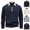 Gray, variant on Men's Solid Color Long Sleeved Lapel Quarter Zipper Regular-fit Top T-shirt Polo Shirt Gray XL(XL)