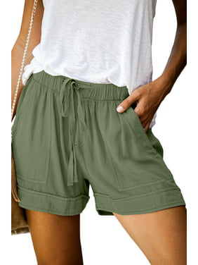 ONLYSHE Women Drawstrings Shorts Casual Loose Comfy Summer Beach Shorts with Pockets